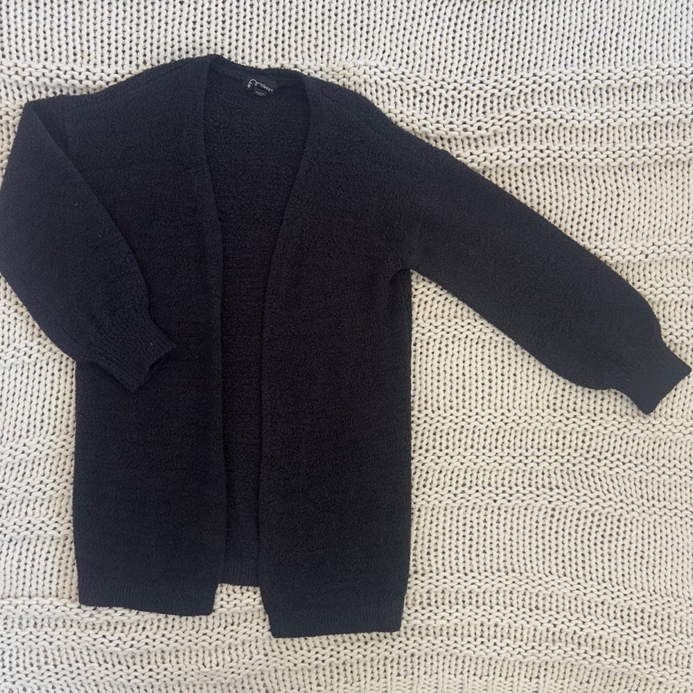 Art Class Girls Open-Front Cardigan Black Sweater Size Small